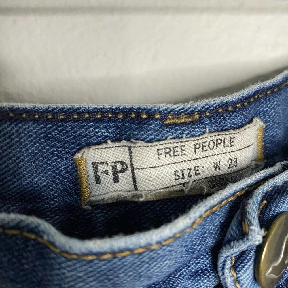 Free People Blue Jean Denim Cutoff Shorts 28 - Picture 2 of 3